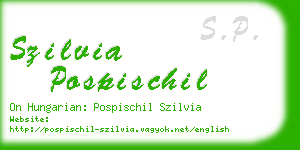 szilvia pospischil business card